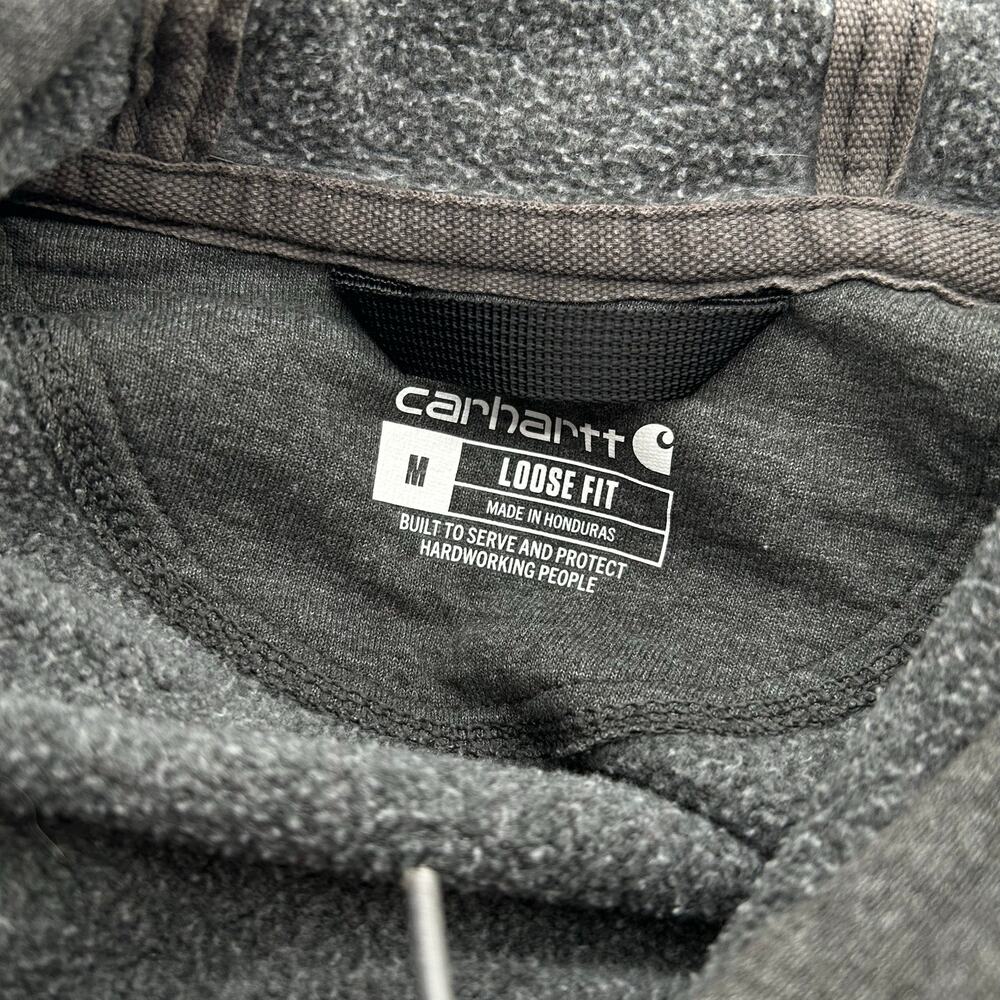 Men's Carbon Heather Grey Carhartt K121 Marquette Loose Fit Hoodie Sweatshirt~ M - Picture 3 of 8